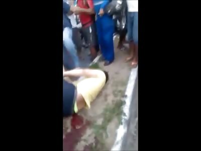 Man Accused of Stealing is Bashed with a Helmet until hes Ko'd