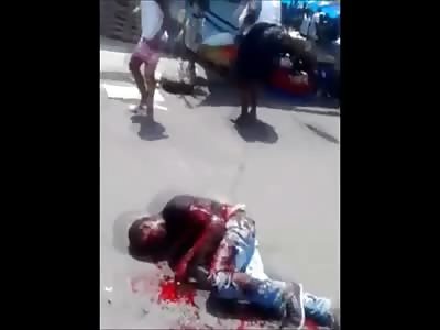 Man Dying from Several Stab Wounds Quivering on the Ground (Fixed) 