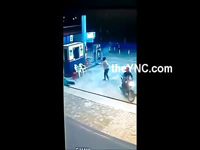 Men Executed at a Gas Station in Motorcycle Gangland Hit