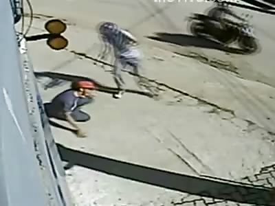 Ineffective Executioner .. Man Chased Down Shot Once in the Leg but the Gun Jams Before the Head Shot