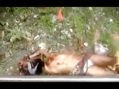 Woman Found Tied and Savagely Beaten to Death Left by a Train Tracks 