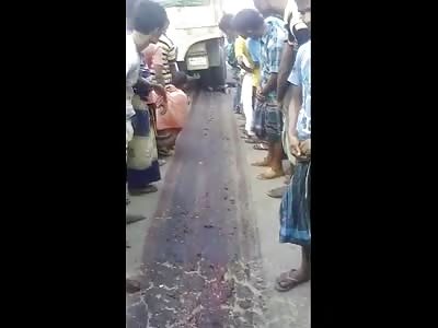 Brain in a Box..Follow the Trail of Blood..Man Dragged and Crushed by Truck 