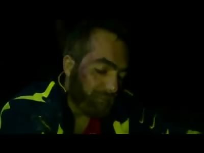 Iraqi Shiite Fighter Captured and Executed Point Blank ....Blood leaks out of his Face Up Close