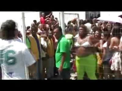 Crazed Fan does Hilarious Striptease for the Team...But not the Fan you Want..