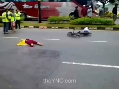 Forgot to Cover up the WHOLE Body....Woman's Decapitated Leg Left for Crowd to Be Grossed out