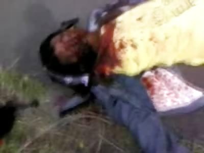 Man Dying on the Street losing Blood through his Mouth is Recorded on Cell Phone for 5 Minutes