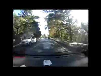 BLIND? Man hit by 2 Cars at Intersection in Russia