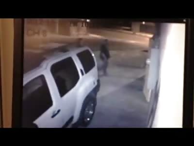 Ambush style Stabbing caught on CCTV 