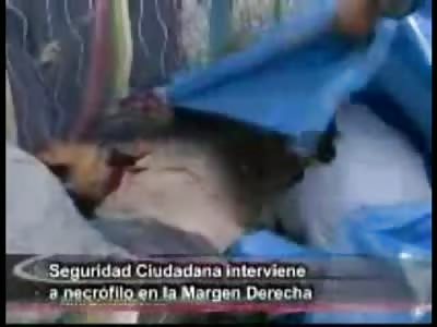 Homeless Man caught having Sex with Female Corpse 