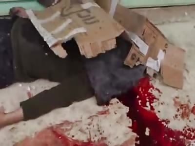 Poor Man Shot Bleeding out on the Ground