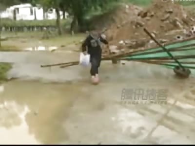 TERRIBLE: Little Asian boy with Deformed Feet Has to Walk Barefoot in the Snow and To Schools