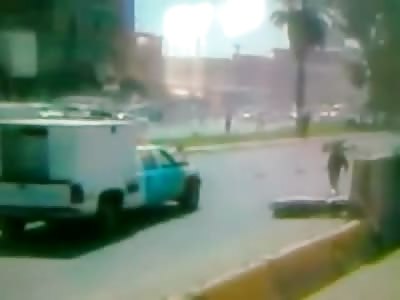 Suicide Bomber Dressed as Police Officer Detonates on Camera at Checkpoint