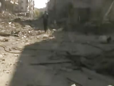 Landmine Sends Walking Man to Meet Allah.... BOOM!