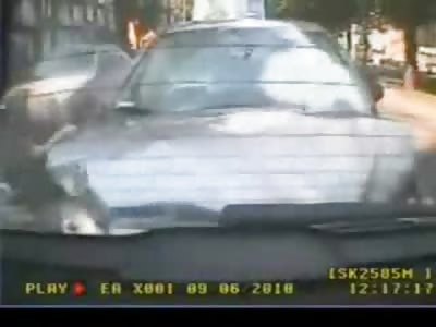 Nah, That Car isn't Going to Stop...Moped Riders Crushed-