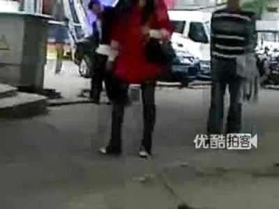 Asshole Beats his Pregnant Girlfriend for Nagging