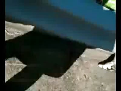 Biker missing his Face is Filmed by Curious Cameraman 