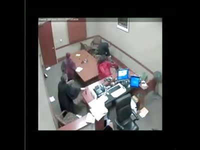 Extremely Enraged Guy Attacks his Ex-Girlfriend in a Courtroom Where She was Seeking an Order of Protection