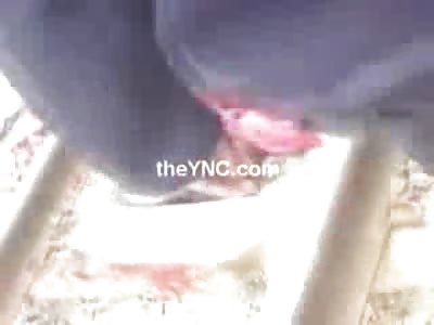 Brutal Death Man Shredded into Two Perfect Pieces after Suicide