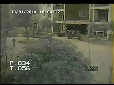 Little Kid Blown to Bits while Playing on the Street in Bizarre Explosion (Watch Slow Motion at End of Video) 