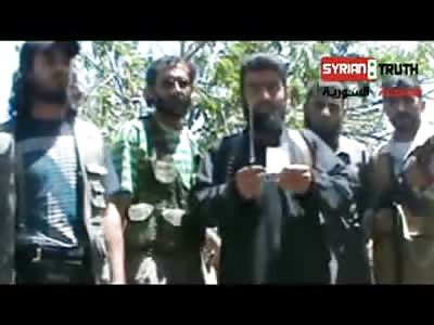 New Beheading of Man as he Chokes on his Airway by Syrian Rebels