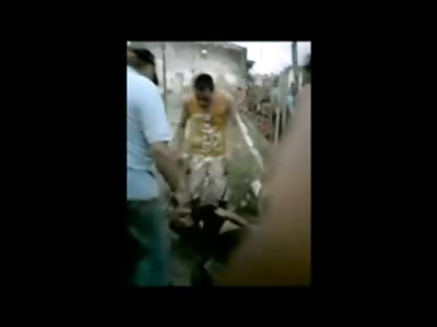 Man is Lynched by Pissed off Angry Mob of People