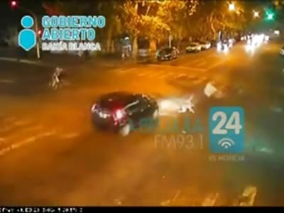 Happy Teenage Girls Run Across the Street