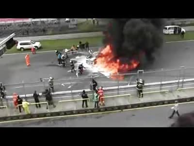 Lamborghini Gallardo LP 560 high speed Crash and Fireball..