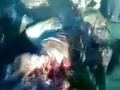 Soldiers in Syria Run Over a Man with a Tank just to Make sure hes Dead