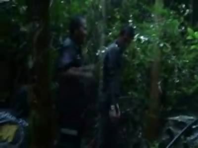 Suicide in Paradise...nothing Left but a Skull and Bones next to a Beautiful Waterfall