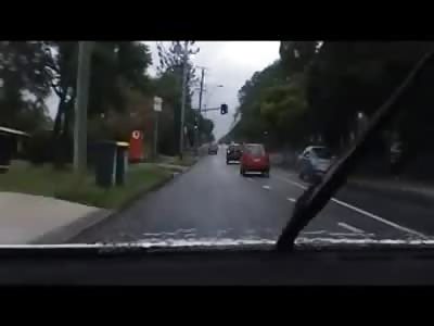 Worlds Stupidest Mom,,,,lets her Laughing Toddler walk Right into the Street