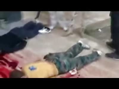 Smeared Brains after Execution in Syria