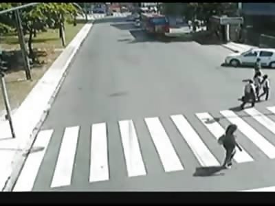 Poor Kid Fatally Struck on his Bicycle sent Flying Half a Football Field