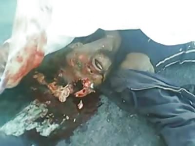 Ugly Bicyclist revealed under White Sheet Hit by a Bus