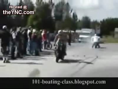 Two Guys Crash Their Bikes