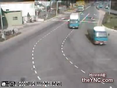 Man run over by Industrial Truck