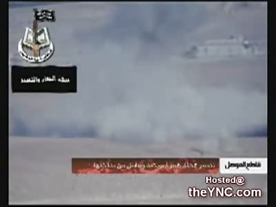 IED Attack shows a US Soldier thrown out of  Humvee