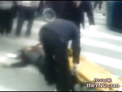 Man run over by Car is Zipped up in a Bodybag (Link Fixed!)