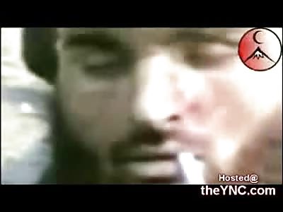 Chechan Rebels desecrate the Head of a Russian Soldier