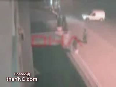 Man walking down the Street is Fatally Struck and throw  into a 30 Foot Hole