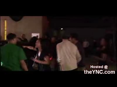 Nikki Hilton Watches Intense Fight Out Side LA Nightclub