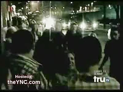 Never Ending Brawl outside a Limo Bus