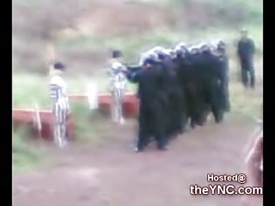 Extreme Close up Double Firing Squad Execution from Vietnam