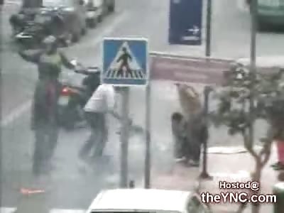 Man sets himself on Fire and Burns in front of Horrified People