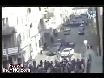 Swiss Man drags a man 200 Meters with his BMW