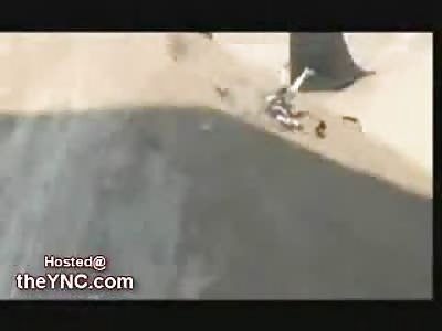 Cameraman completely Destroyed by a Motocross Stunt