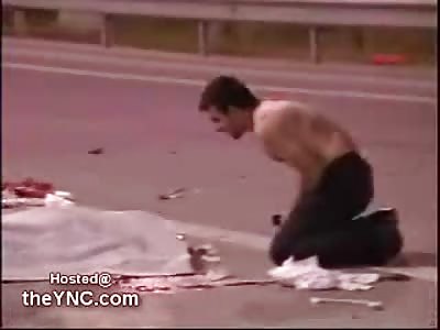 Gut Wrenching Video shows a Husband speaking to the Dead Corpse of his Wife