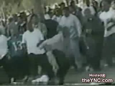 Gang Memeber is Brutally Stabbed, Stomped and then goes into Violent Convulsions