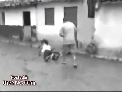 Big Boobed Girlfriend with no Bra fights her Boyfriend in the Street