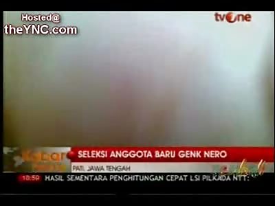 Girl in Indonesia is slapped and forced to Salute by a Female Bully