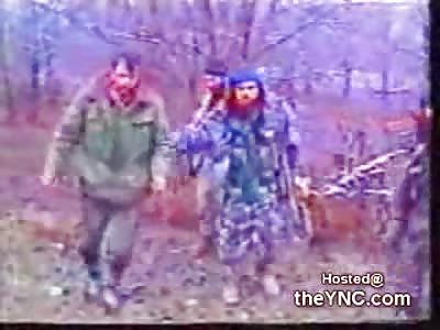 Brutal Machine Gun Execution of a Wounded Russian Soldier